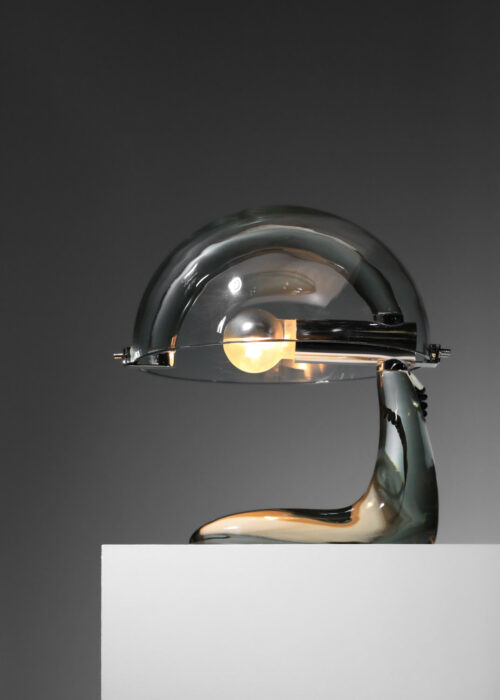 unique lampe de table en verre italienne champignon prototype barovier toso années 70 - I161