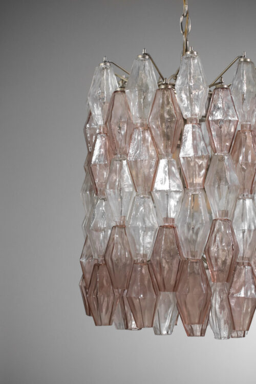 Lustre en verre polyhèdres originaux italien venini par Carlo Scarpa années 50 - G515