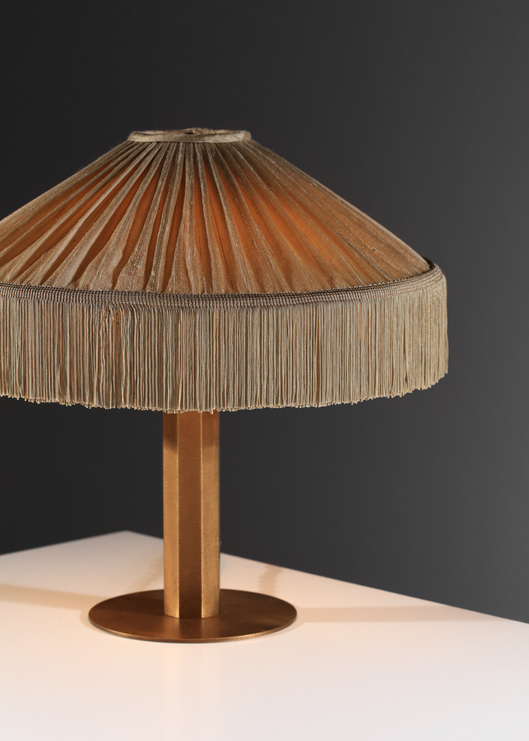 lampe à poser Danke Studio laiton et abat-jour en soie - DK022