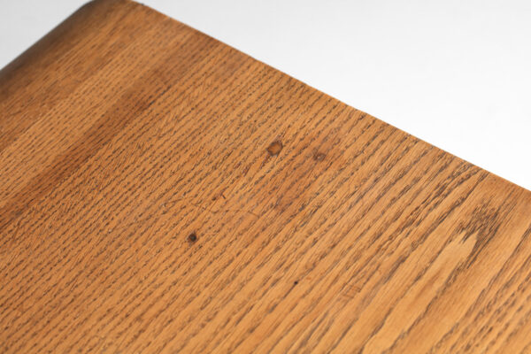table d'appoint en chêne massif casier style Jacques Adnet