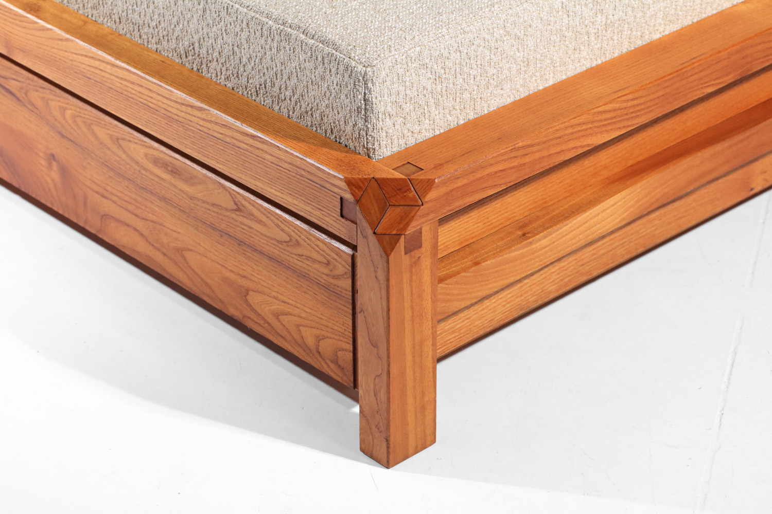 day bed banquette L03 par pierre chapo en orme massif années 60 - G276