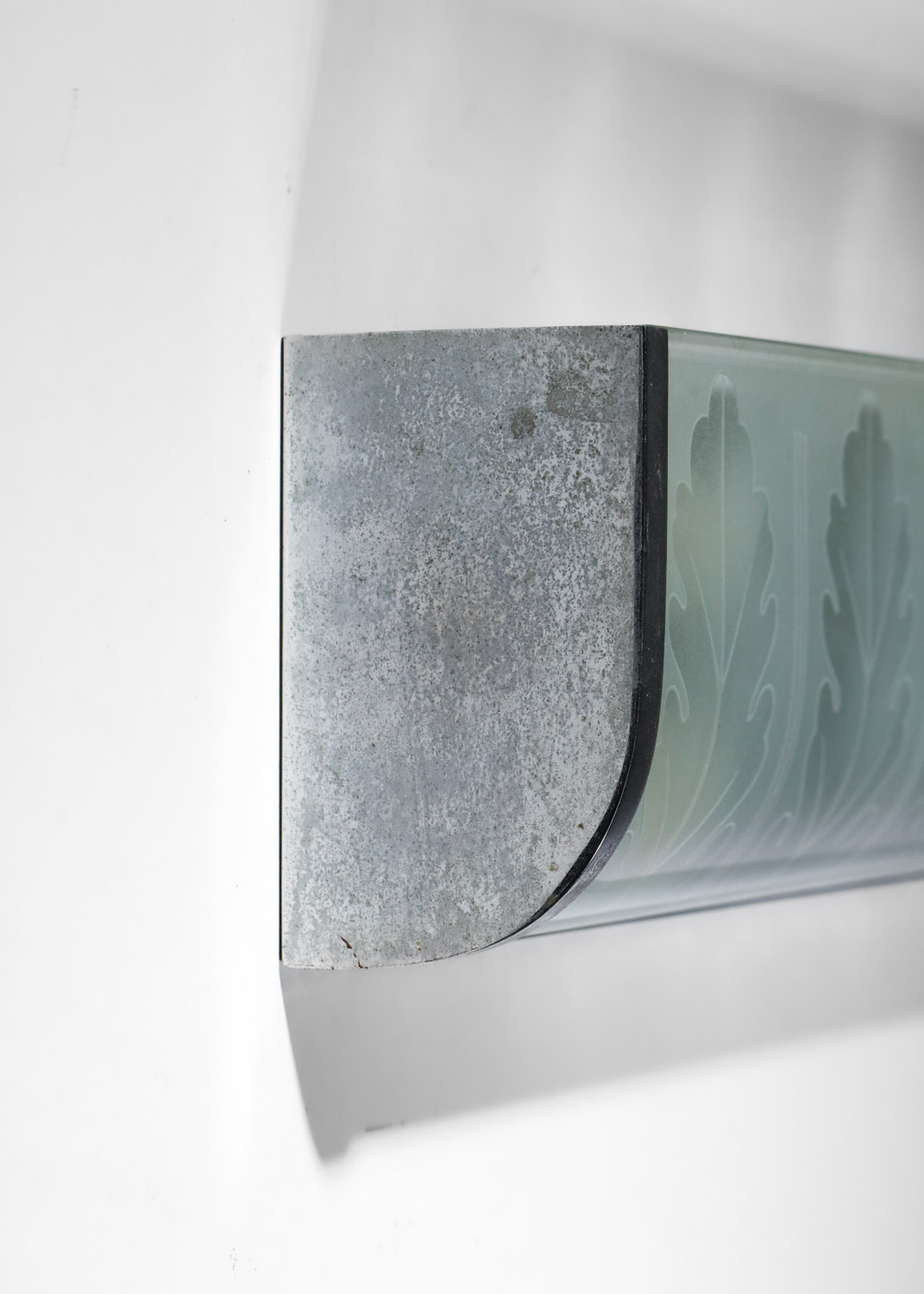 applique italienne en verre gravé à décor de feuilles style pietro chiesa - I172