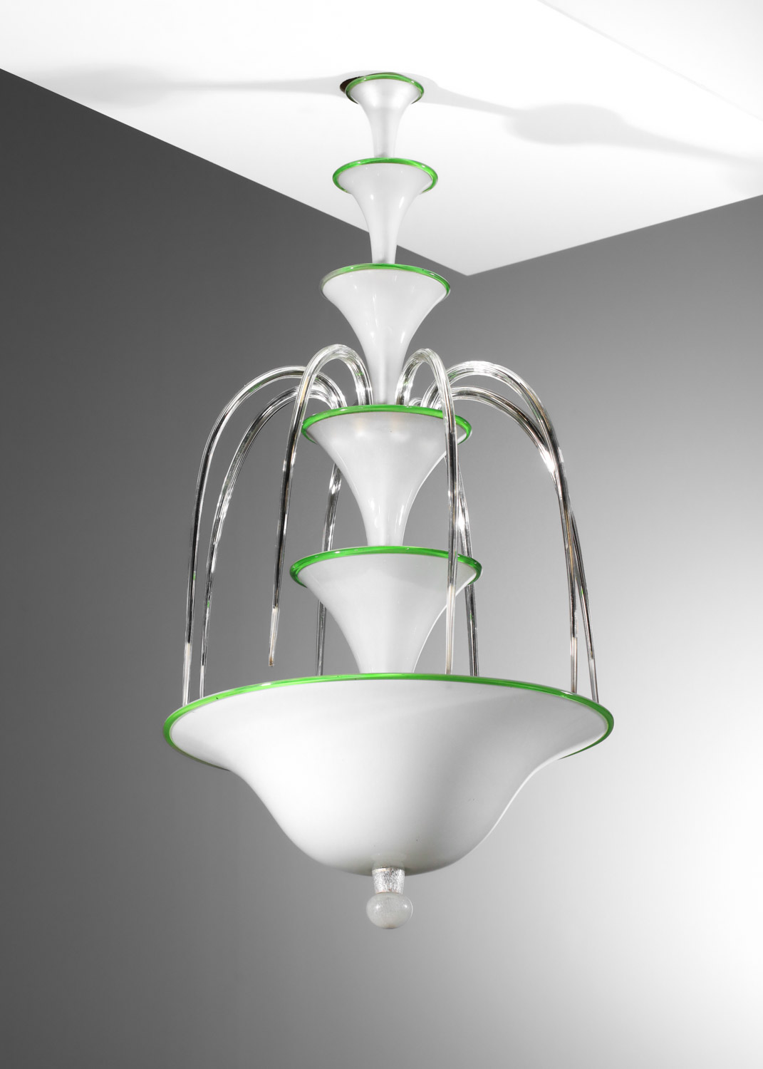 lustre en verre de murano attribué à napoleone martinuzzi pour venini des années 30 40 - J357
