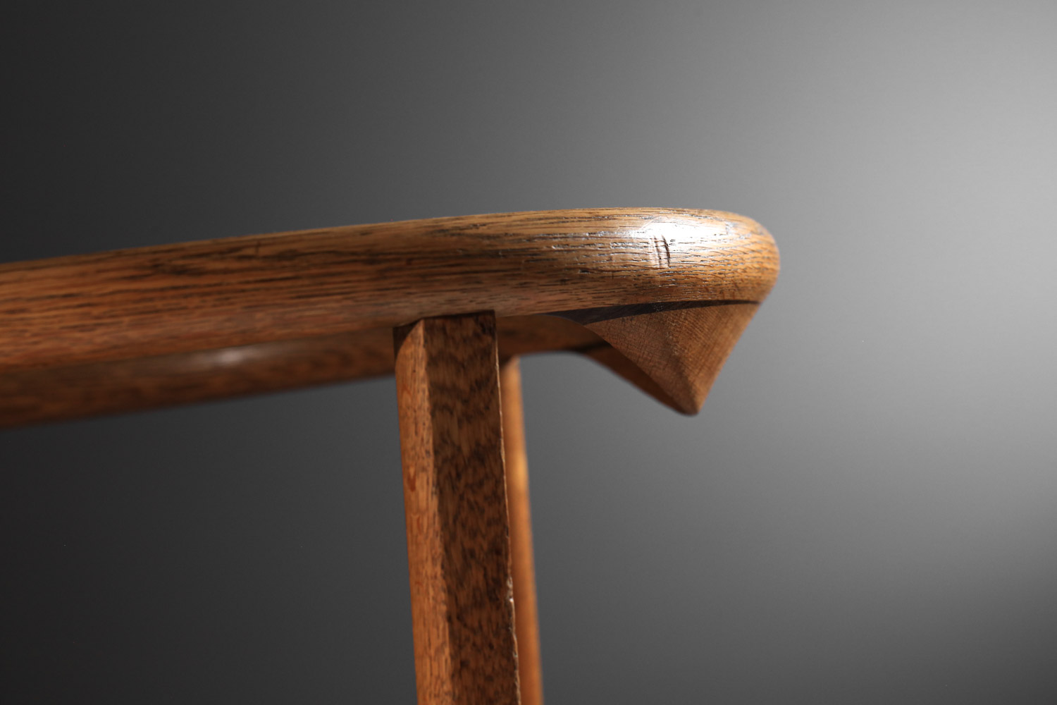 fauteuil de bureau hans wegner PP203 en chêne massif originale années 50 - J444