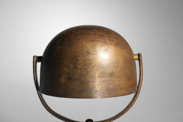 grande lampe de table en bois et laiton années 50 dans le goût de felix aublet H681