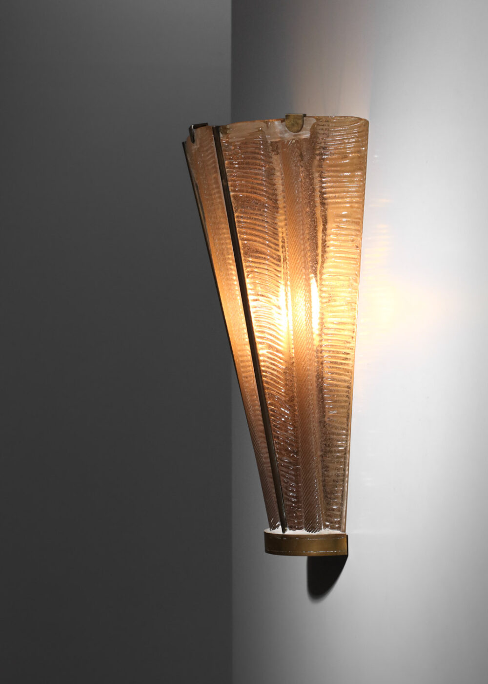 grande applique itlienne en verre venini des années 30 verre de murano I591