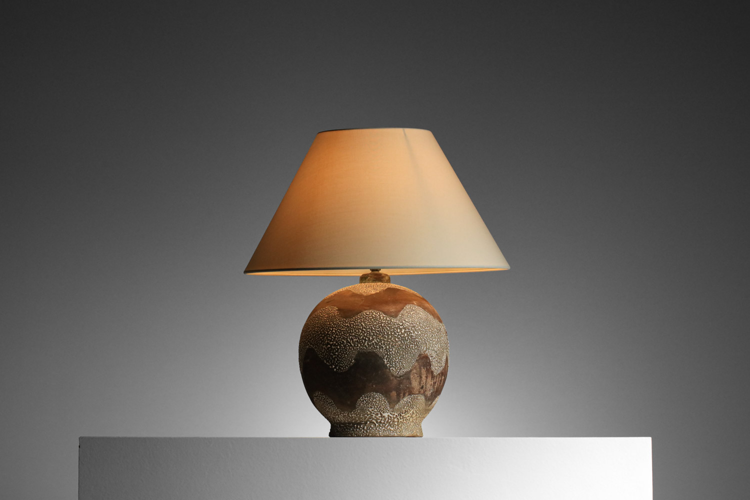 French 50's ceramic lamp in the style of Jean Besnard - I219 - Image 3