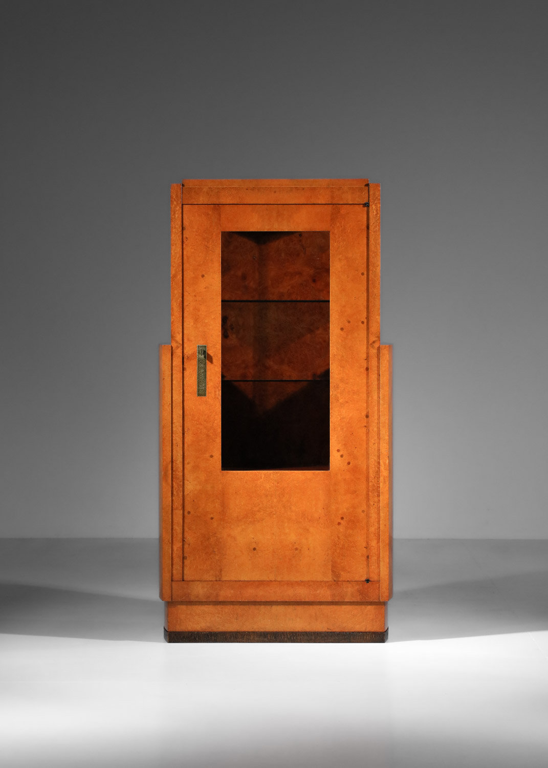 vitrine andré sornay en loupe d'amboine des années 30 art déco - G585
