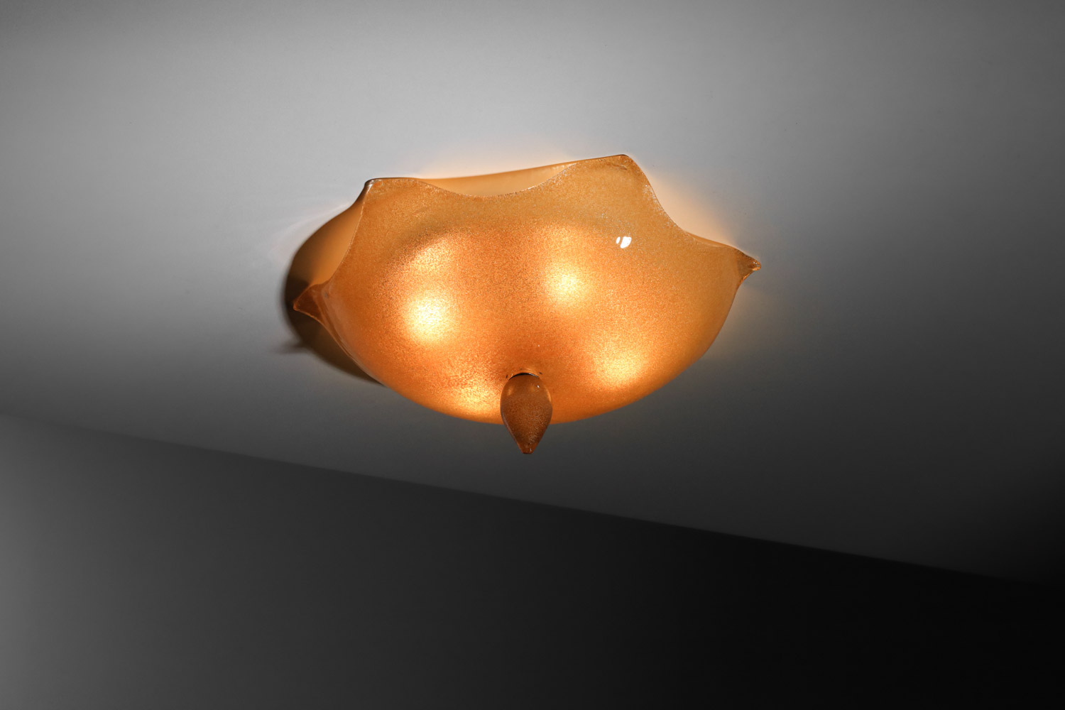 plafonnier italien de murano par la murrina années 80 J114
