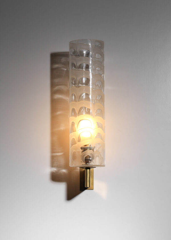 applique italienne tube en verre de murano barovier et toso années 50 J572