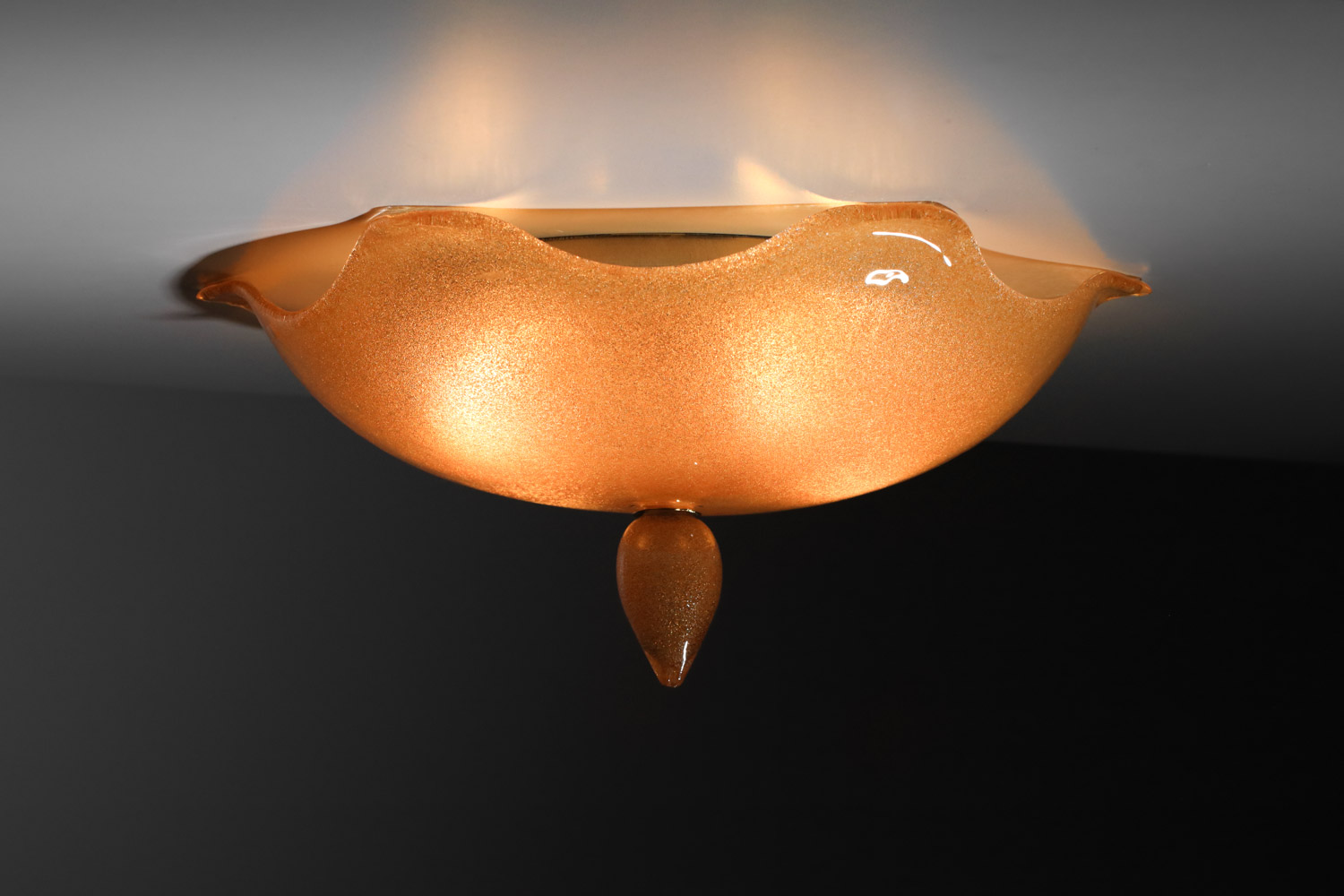 plafonnier italien de murano par la murrina années 80 J114