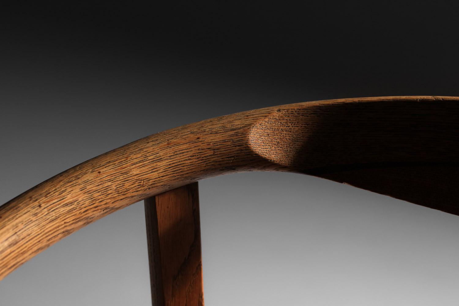 fauteuil de bureau hans wegner PP203 en chêne massif originale années 50 - J444