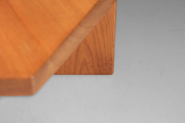 table basse hexagonal maison regain en orme massif -J161