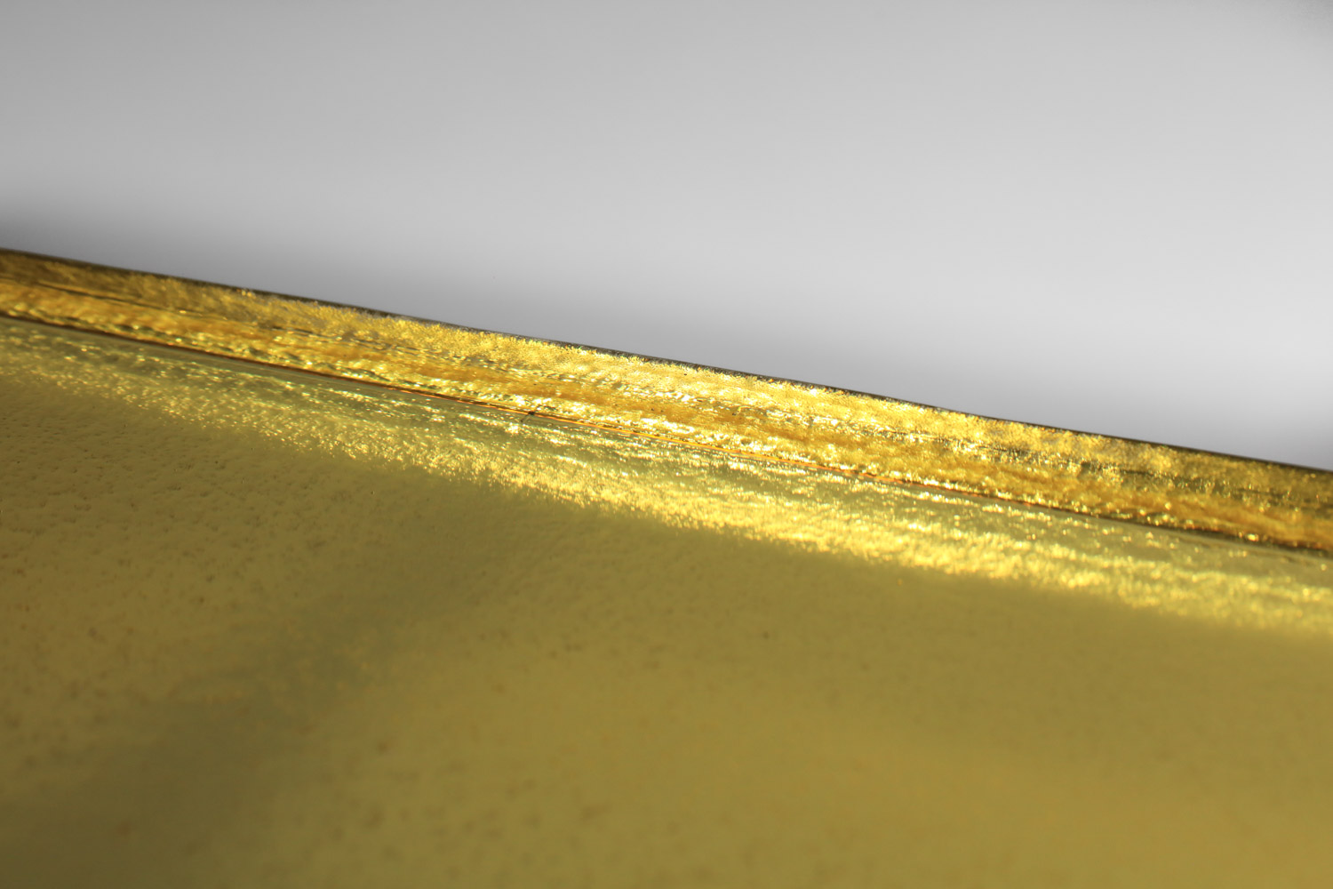 table basse danke studio dalle de verre jaune et acier - DK023