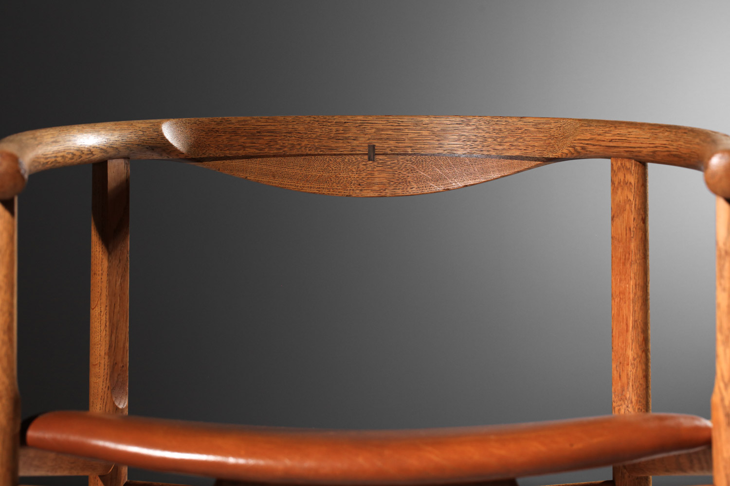 fauteuil de bureau hans wegner PP203 en chêne massif originale années 50 - J444