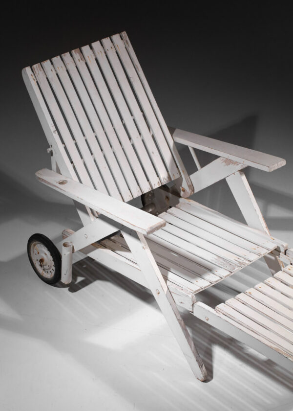 transat bain de soleil en bois laqué années 50 - I503