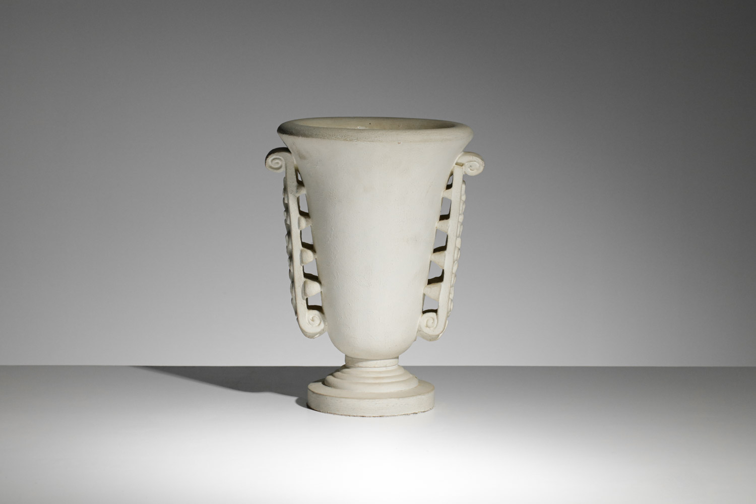 lampe à poser vasque Art Déco en plâtre années 40 - H141