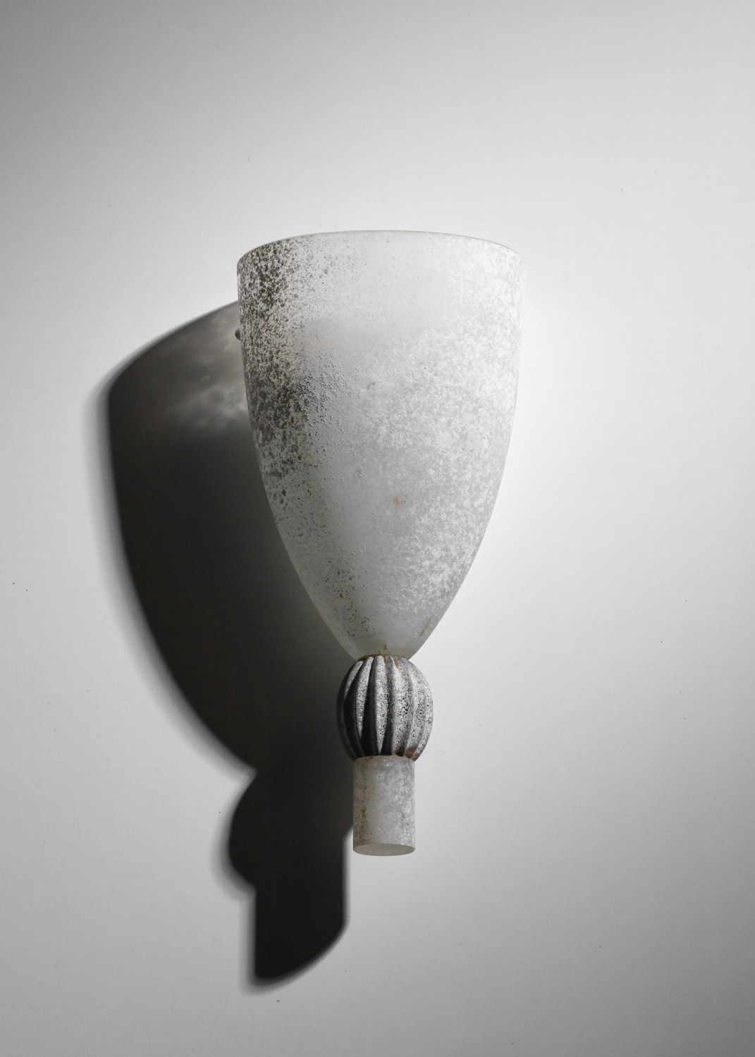 grande applique seguso des années 70 en verre givré murano J111
