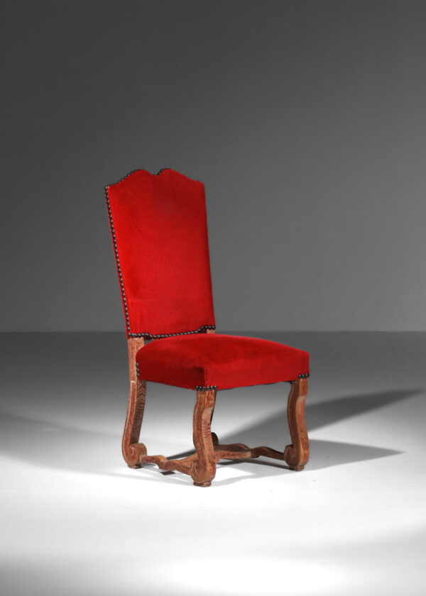 6 chaises en chêne cérusé Gilberte et René Schmitt années 40 - J012