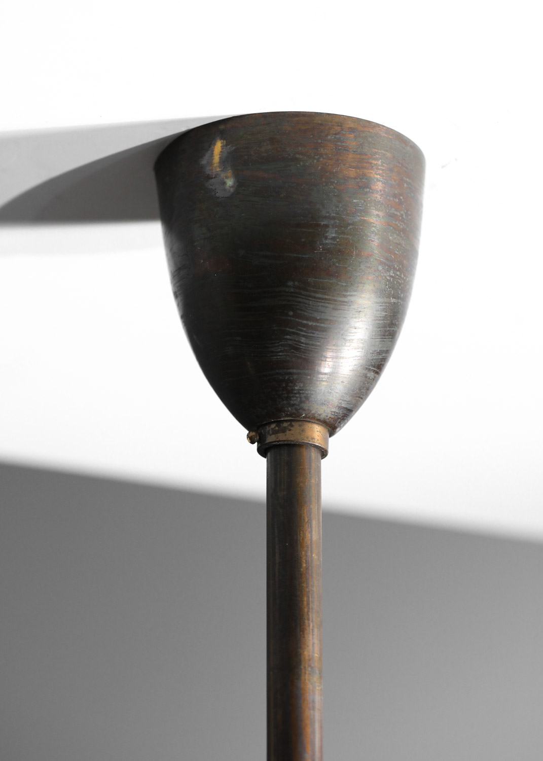 suspension italienne vasque en laiton des années 50 corne - J577