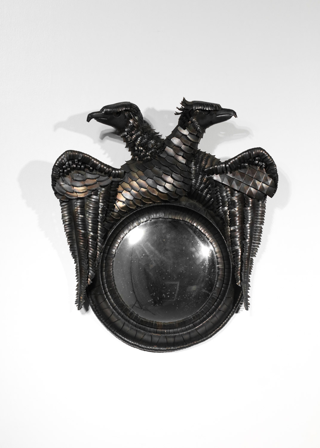 miroir aigle leon masson feuille de metal à patine noir I559