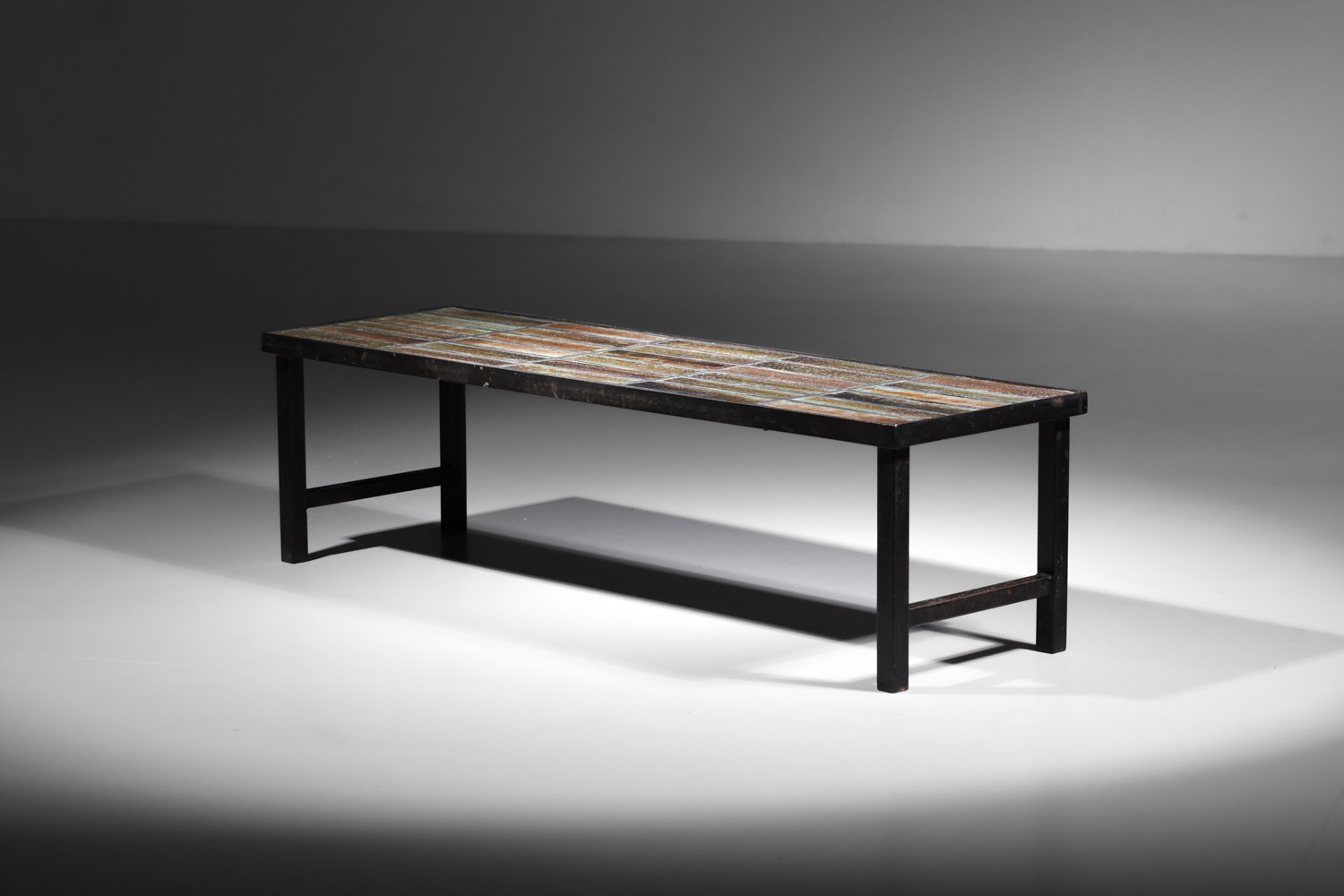 grande table basse en ceramique nicole raude années 60 carreaux J197