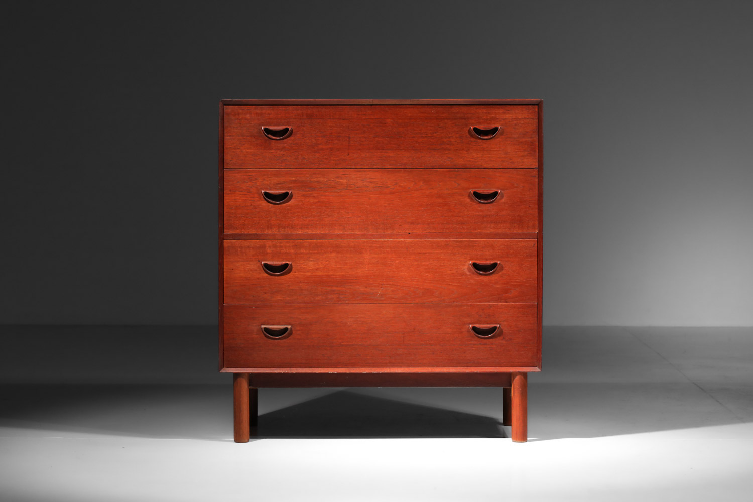 commode coiffeuse danoise par peter hvidt et orla molgaard scandinave en teck - D442