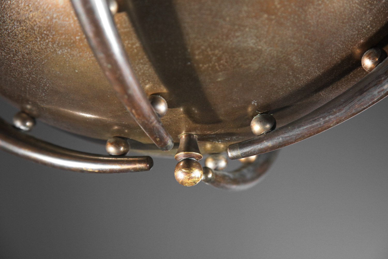 suspension italienne vasque en laiton des années 50 corne - J577