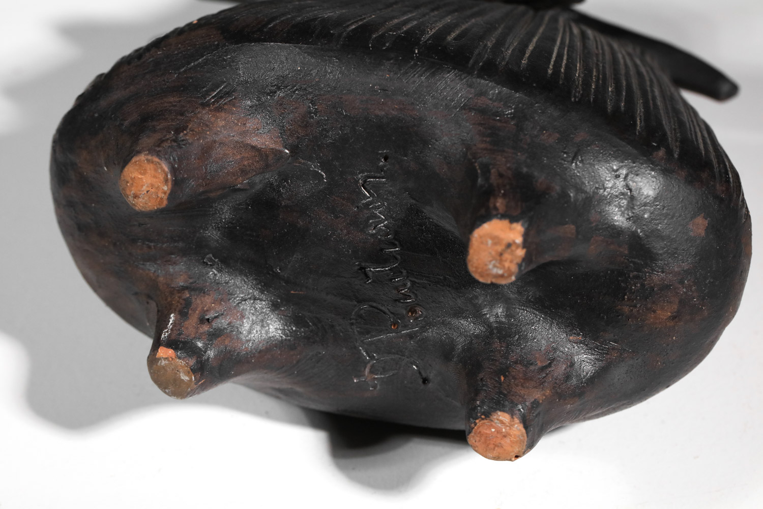 vase chêvre de dominique pouchain en céramique noire I691