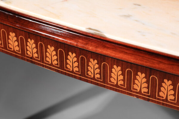 console itaienne attribué à paolo buffa marbre et marqueterie années 50 J327