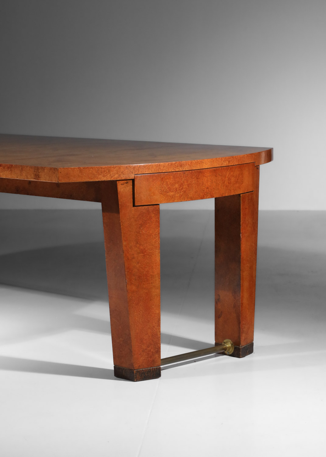 table de salle à manger et 8 chaises andré sornay en loupe d'amboine des années 30 art déco - G582 - G583