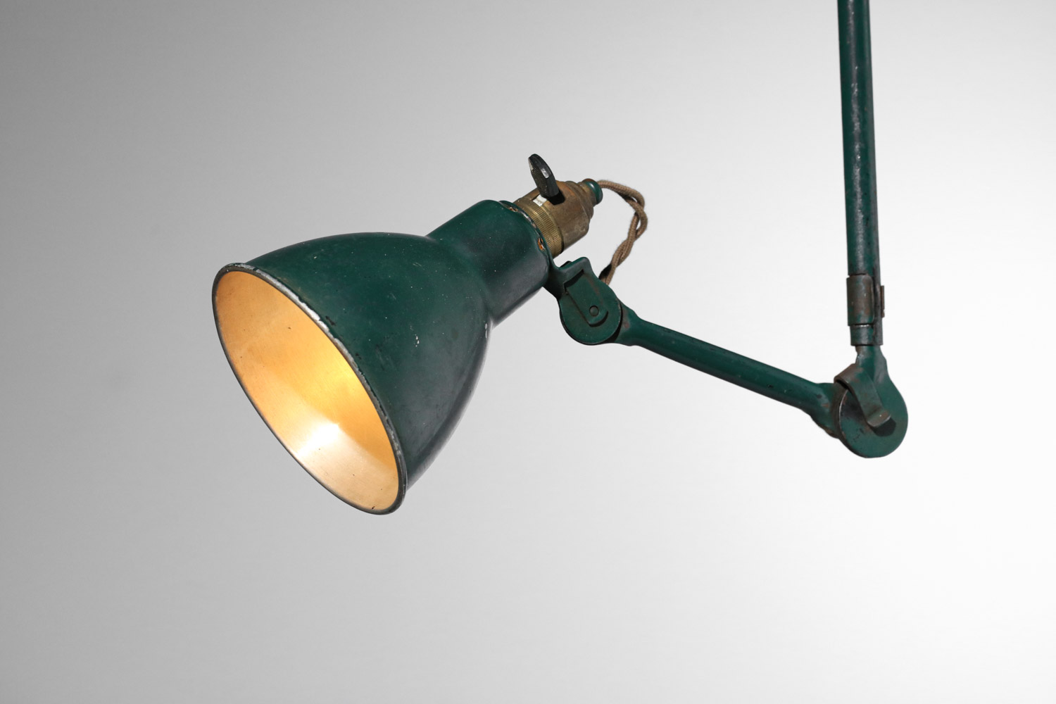 applique lampe de albert albin gras model 310 vert G645