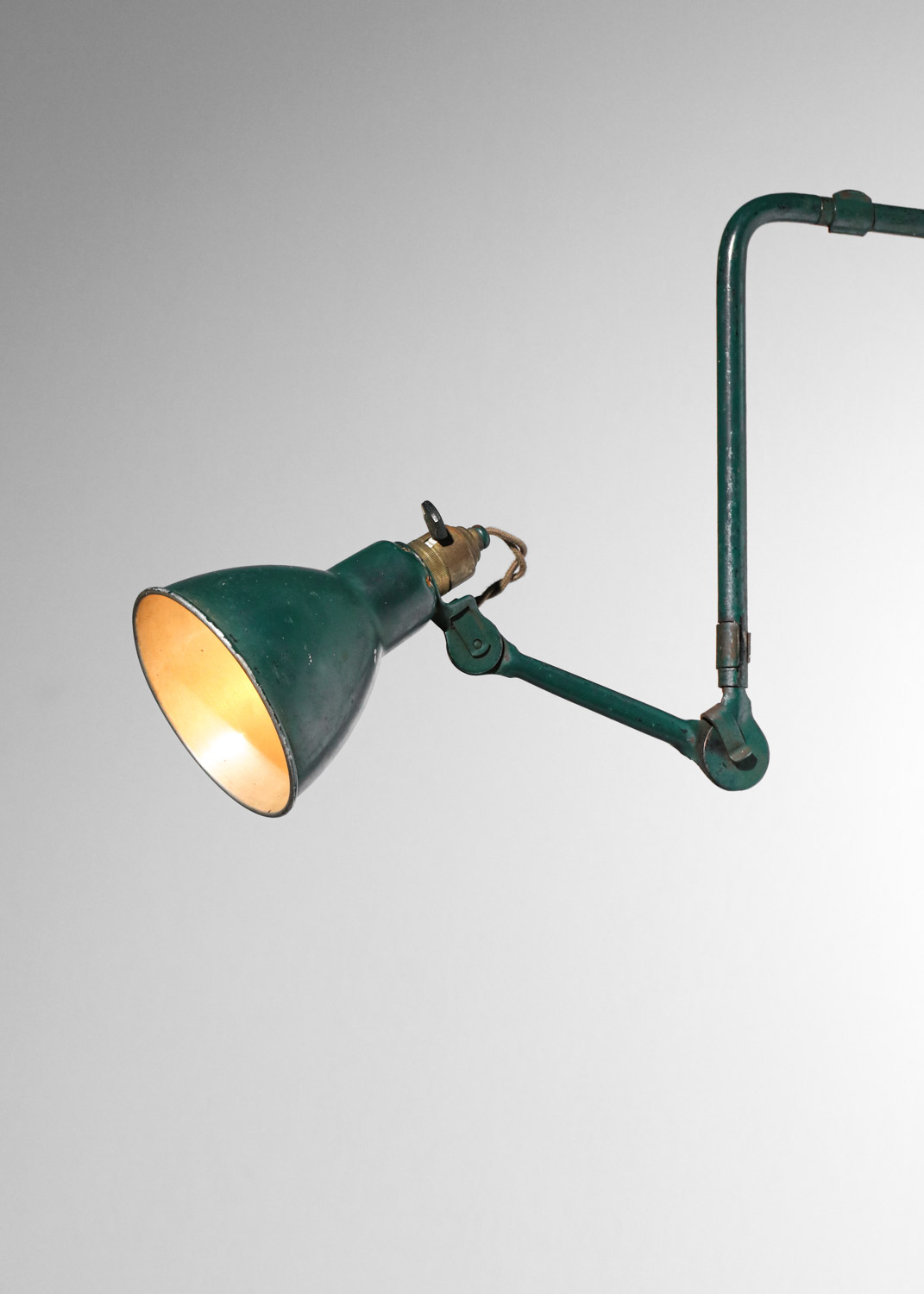 applique lampe de albert albin gras model 310 vert G645