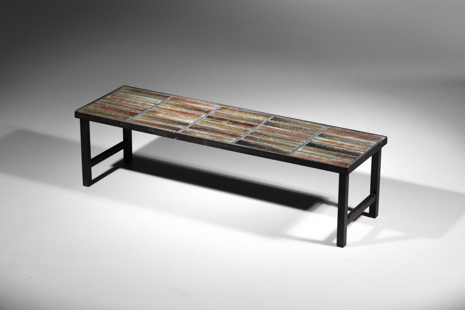 grande table basse en ceramique nicole raude années 60 carreaux J197