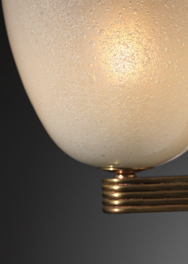 grande applique italienne en verre de murano pulegoso des annees 30 - J576