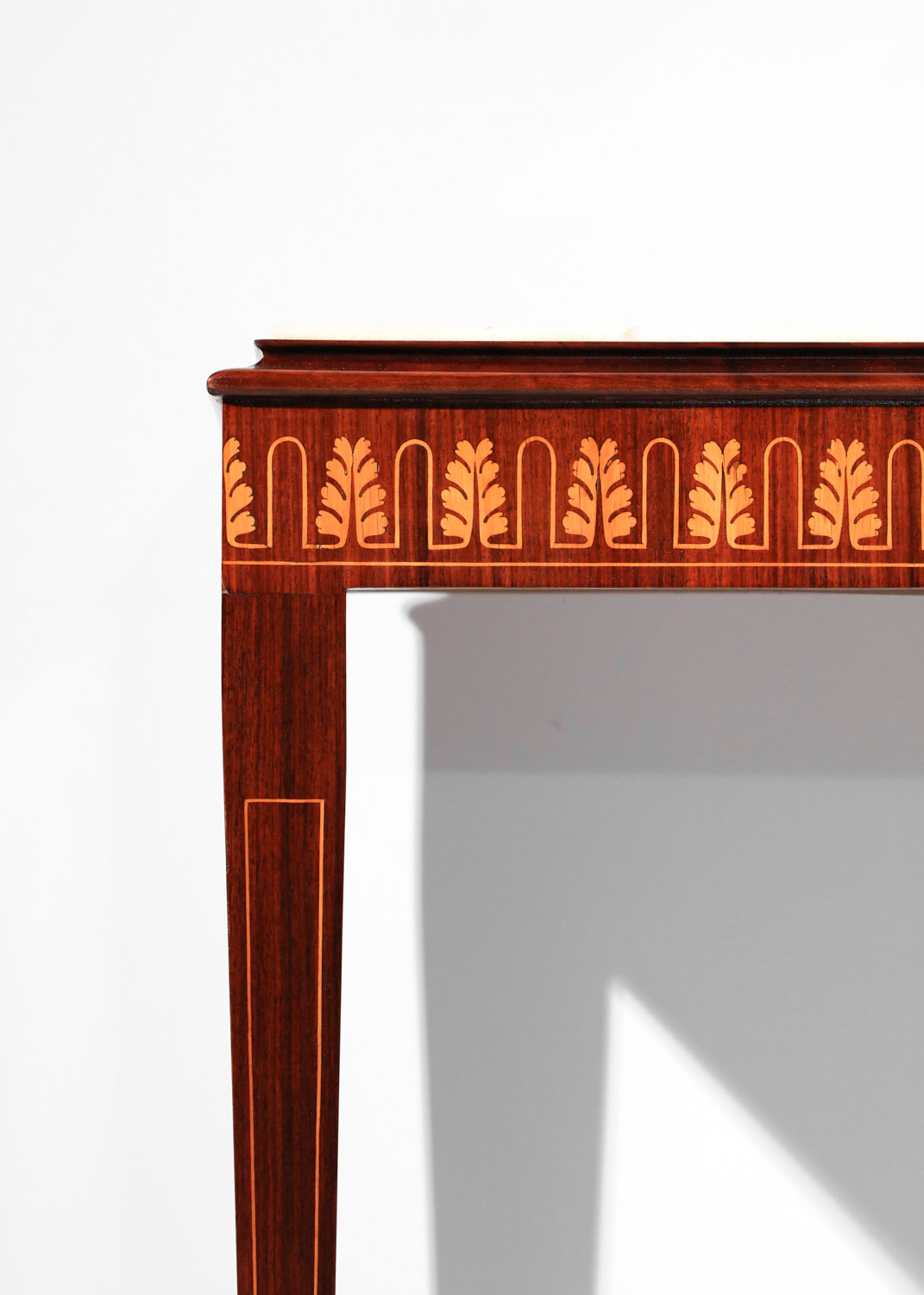 console itaienne attribué à paolo buffa marbre et marqueterie années 50 J327