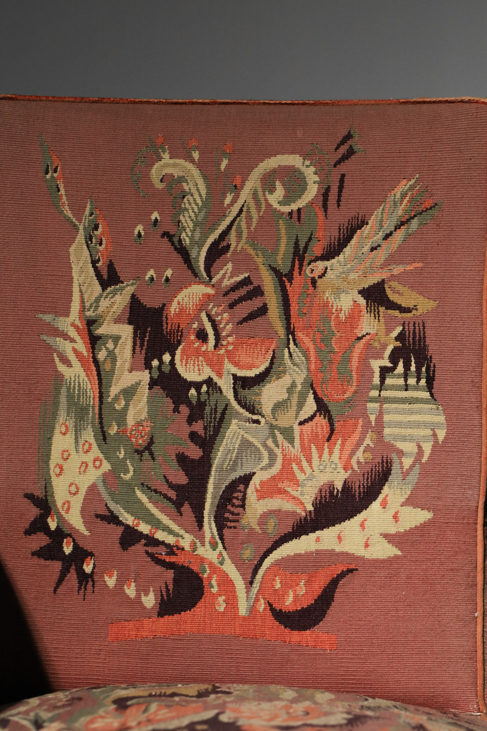 4 armchairs and 2 art deco chairs Aubusson tapestry by Dominique André Domin and Marcel Genevrière - I289 - Image 6