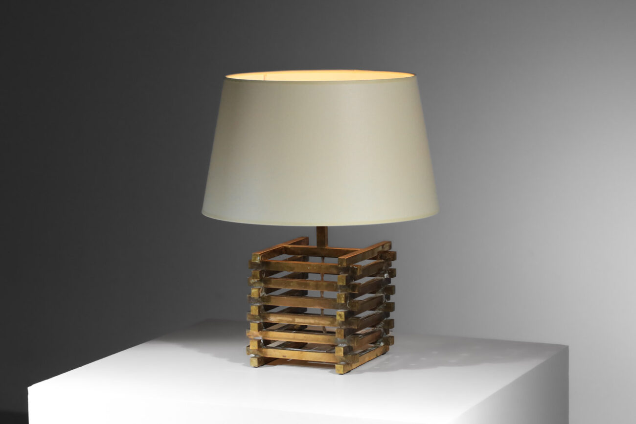 lampe de table romeo rega en laiton années 70 - J139