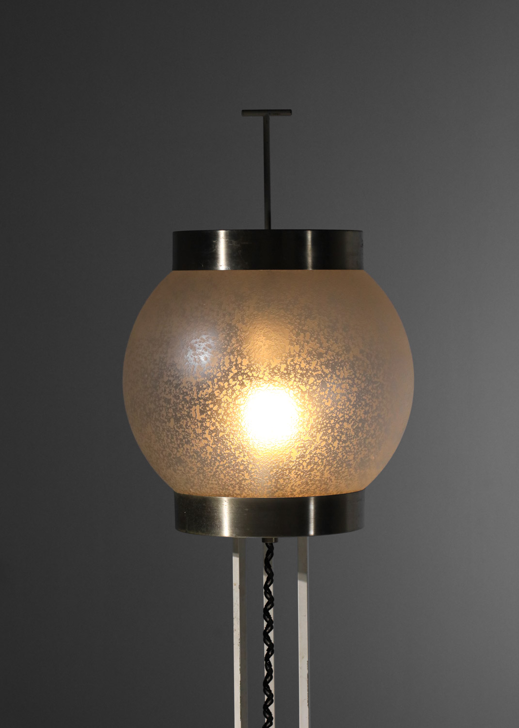 lampadaire italien boule en verre années 70 I384