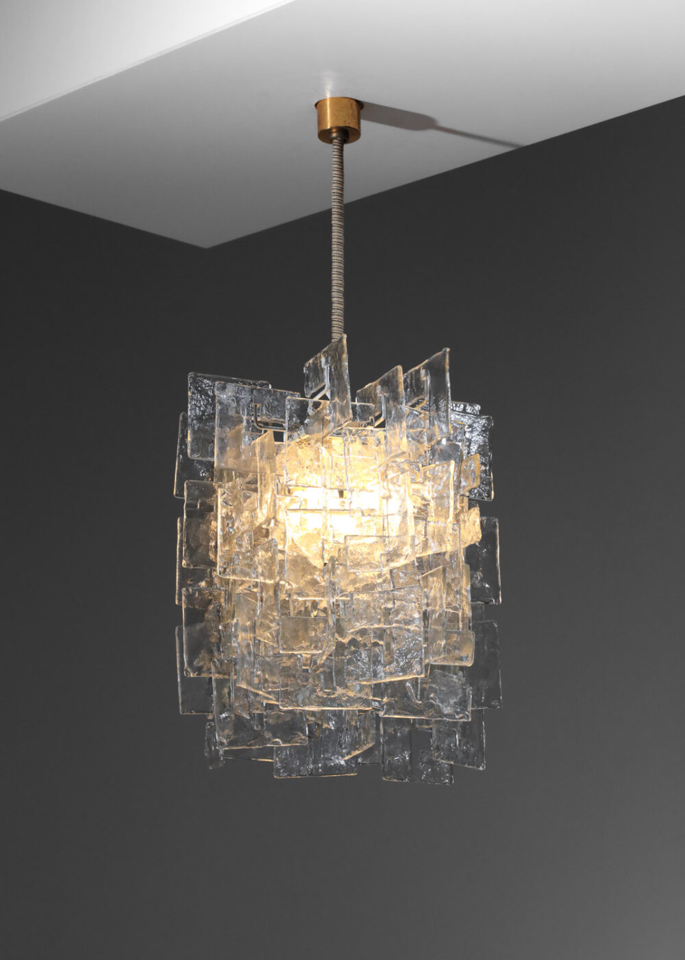 lustre italien carlo nason années 60 en verre pour mazzega - J123