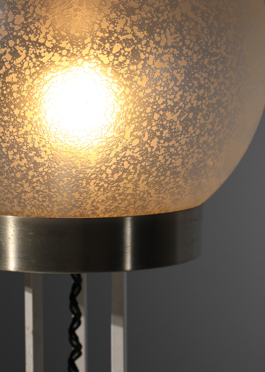 lampadaire italien boule en verre années 70 I384