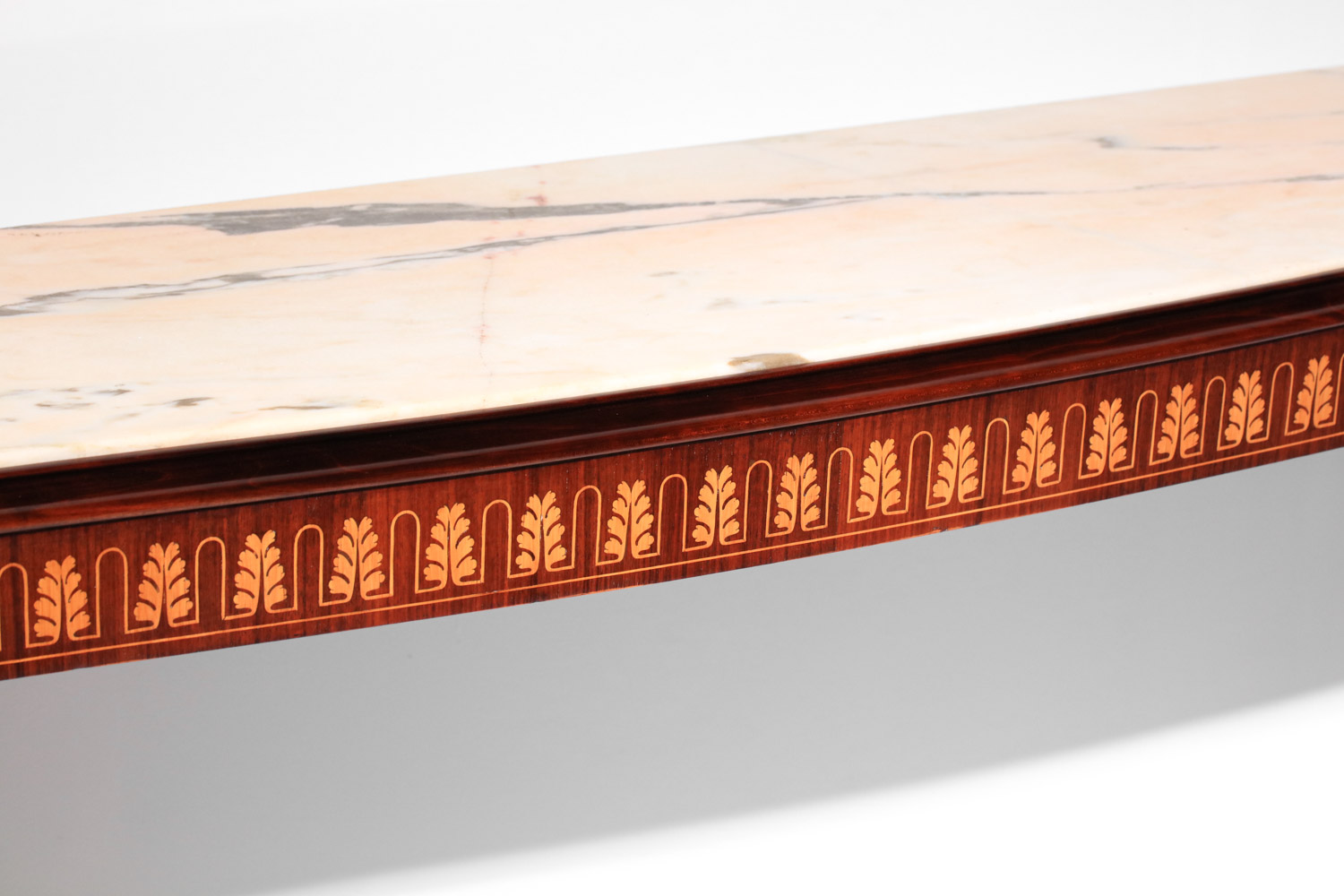 console itaienne attribué à paolo buffa marbre et marqueterie années 50 J327
