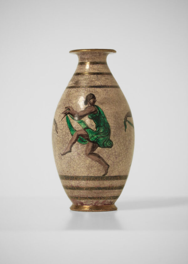 grand vase jean mayodon à décor de danseuses des années 30 - J191
