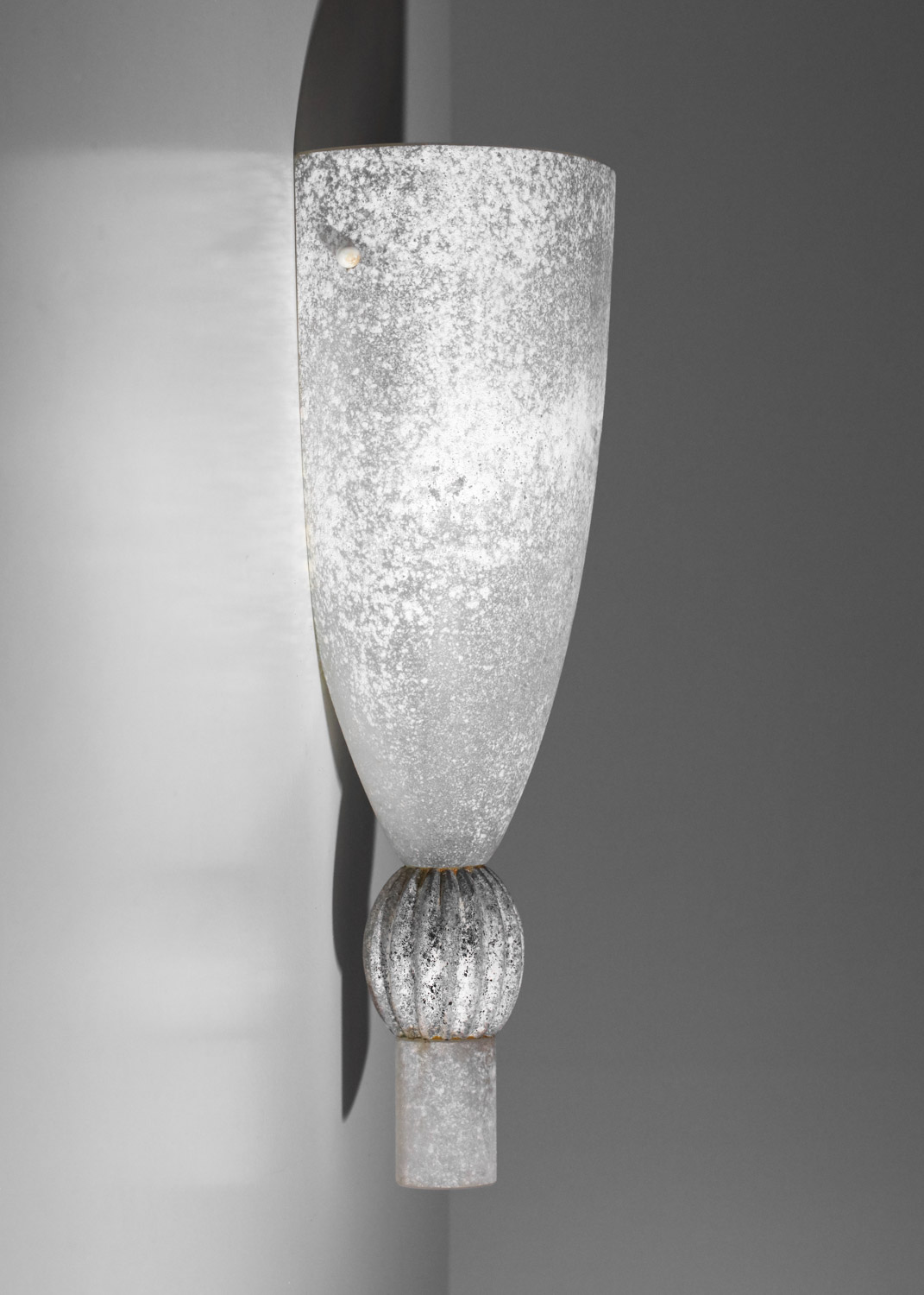grande applique seguso des années 70 en verre givré murano J111