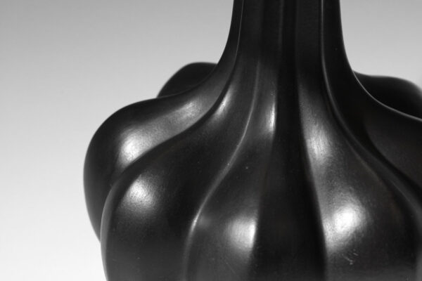 paire de lampe en céramique émaillées noires non identifiées années 60 - I237 - I283