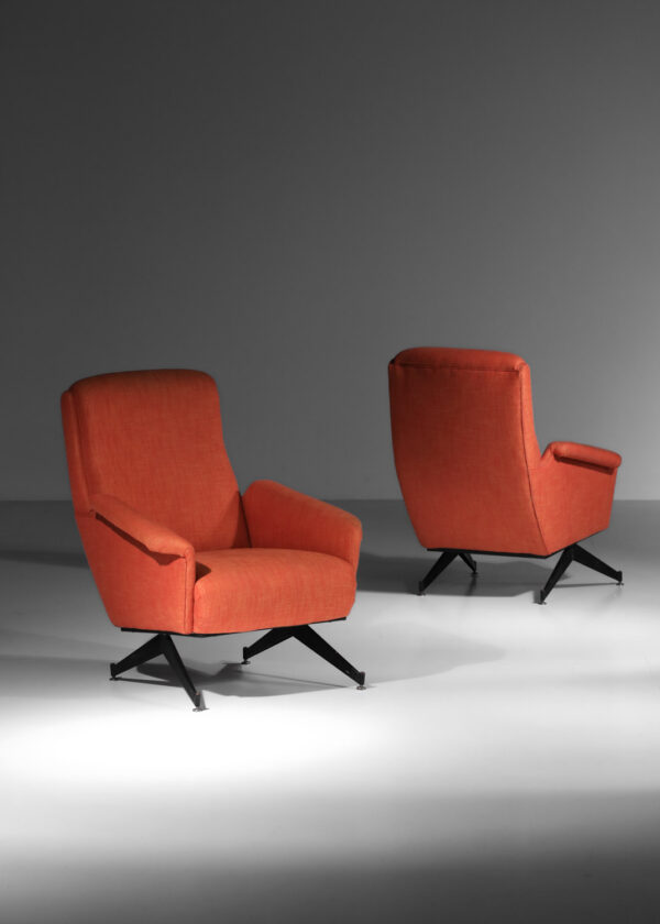 paire de fauteuils italiens des années 60 style Borsani