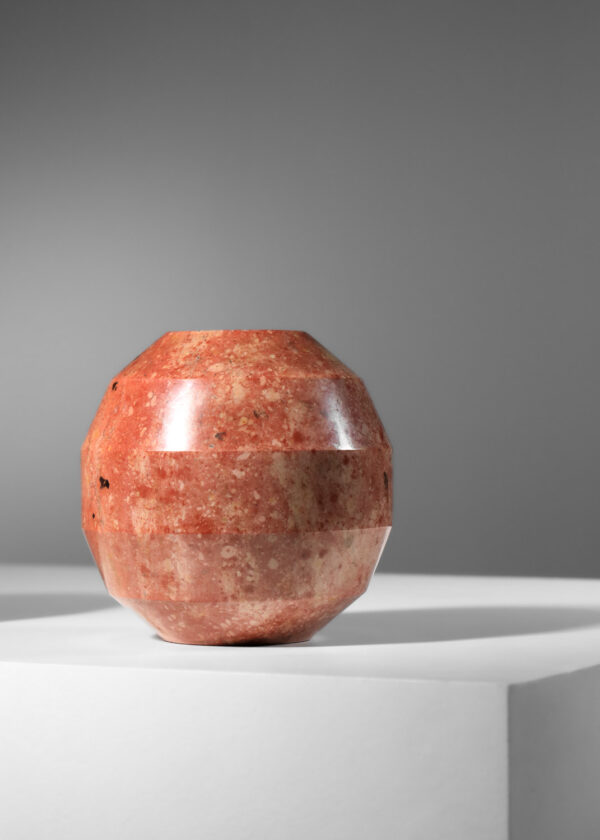 paire de vase en marbre rouge années 40 - I506