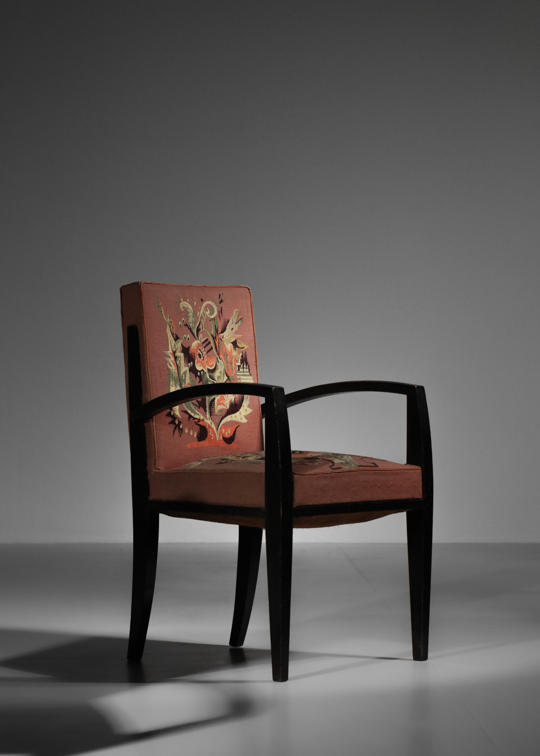 4 fauteuils et 2 chaises art déco tapisserie d'Aubusson maison Dominique André Domin et Marcel Genevrière - I289