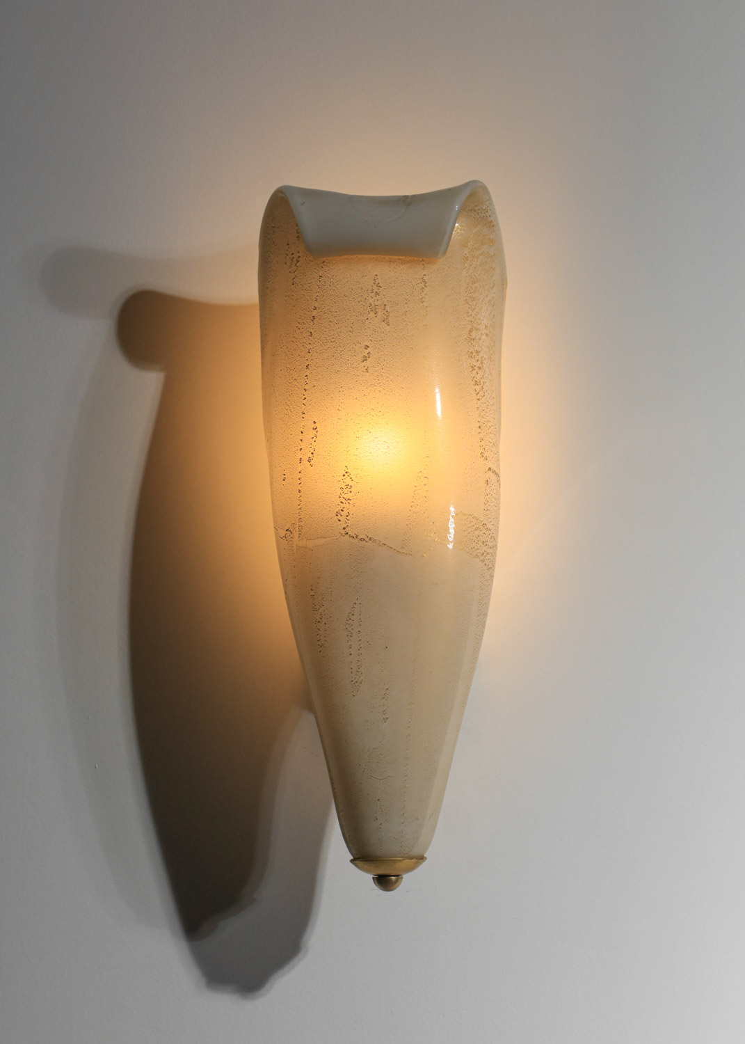 Applique italienne feuille d_or en verre venini attr. tomaso buzzi I127