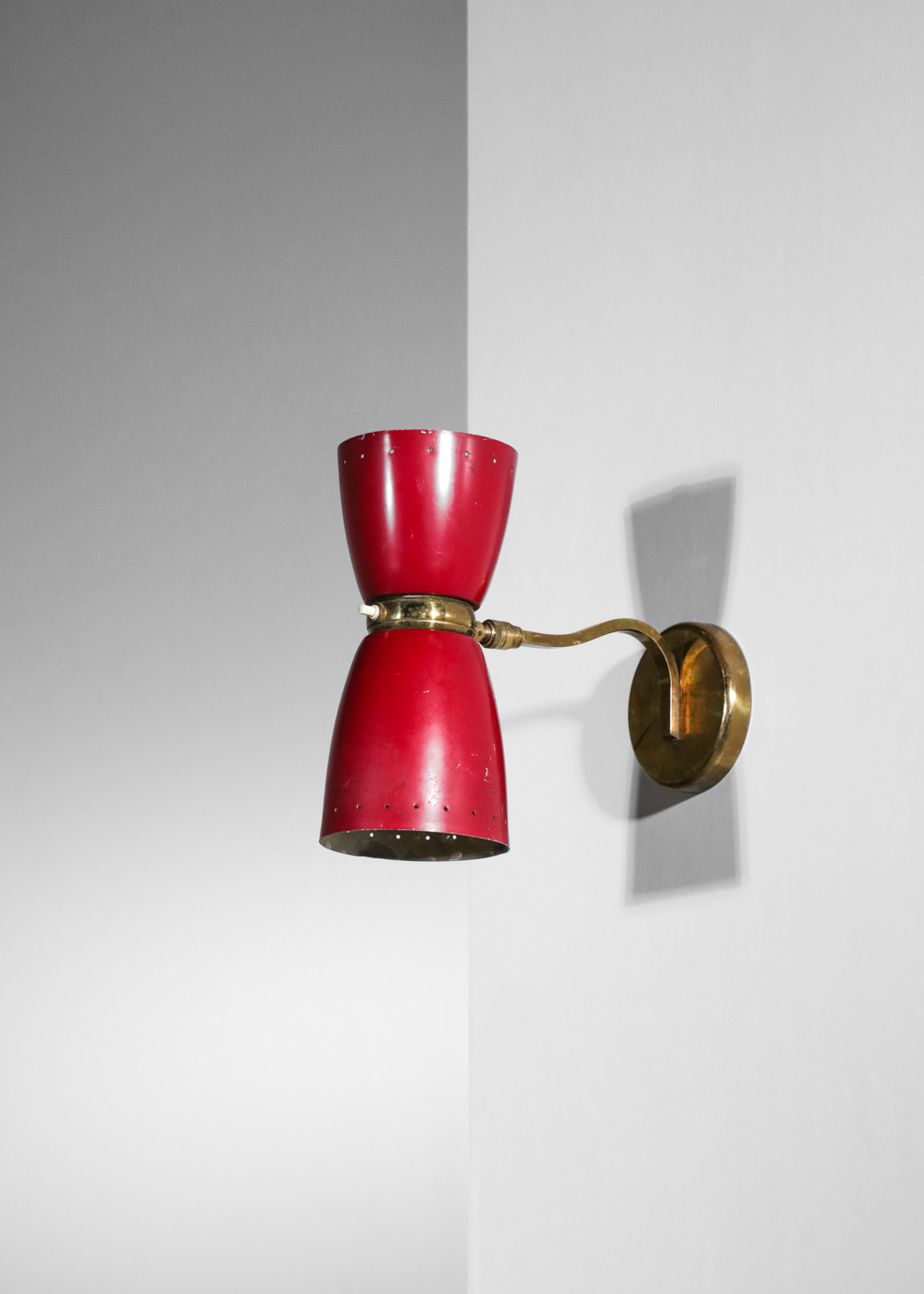 Applique style Boris Lacroix rouge de années 50 - G413